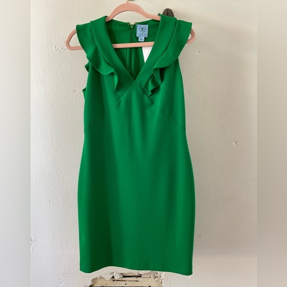 CeCe Green Ruffle Dress - Picture 1 of 3